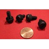 Nylon Knurled Slotted Head Thumb Screws Black 1/4-20 Thread x