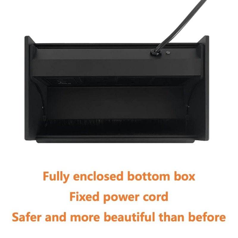 ZESHAN Brush Cable Cubby Connectivity Box Conference Table Power Box