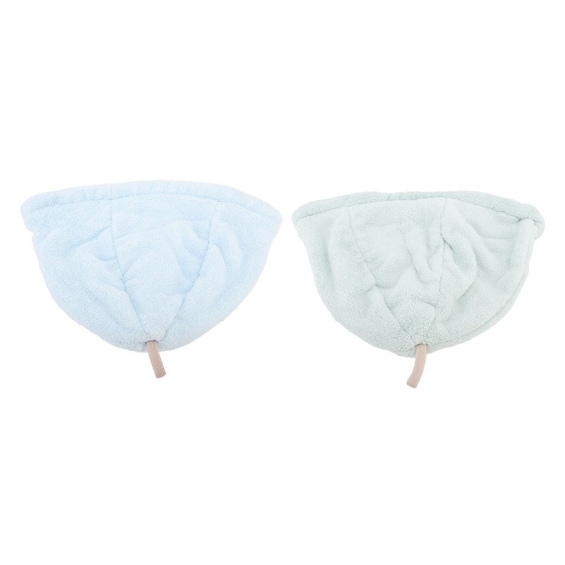2pcs Sauna Cap Coral Fleece Highly Absorbent Elastic Men Women