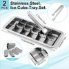 Booson 2 Set Stainless Steel Ice Cube Tray 18 Slot