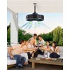 RRDEFSD Outdoor Ceiling Fans with Light for Patios, 20" Weatherproof