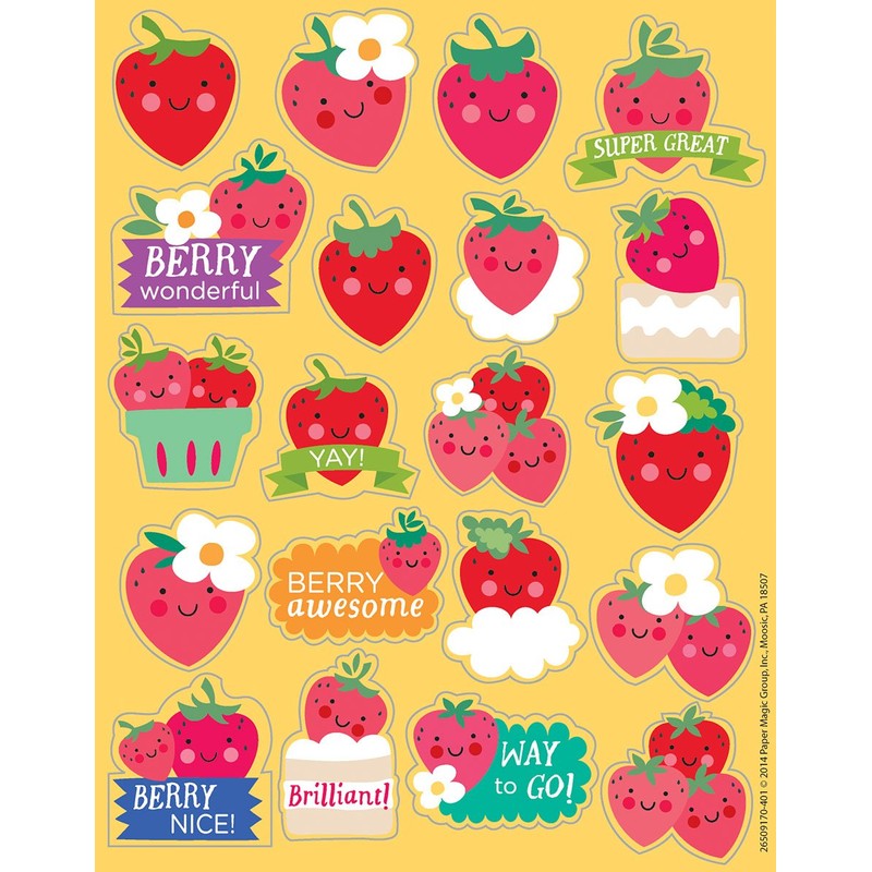 Eureka Strawberry Stickers, Scented (650917)
