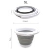 SAMMART 5L Collapsible Plastic Bucket - Foldable Round Tub -