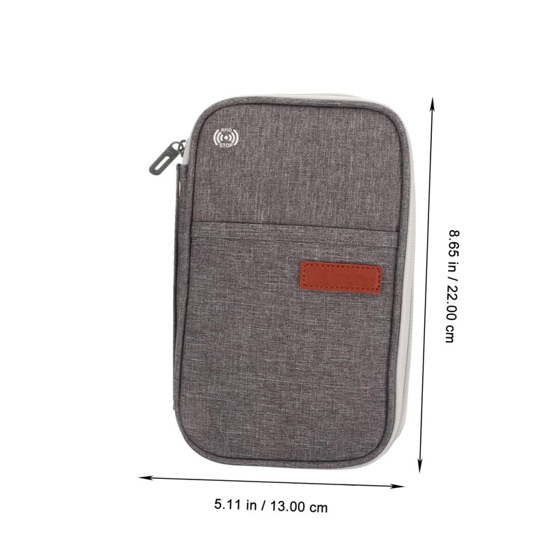 Healvian Multifunctional Waterproof Passport Holder RFID Blocking Travel Document Organizer