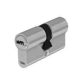 YALE YC101KD324504N1 YC101 Cylinder for Lock, Nickel Plated, Doppio cilindro