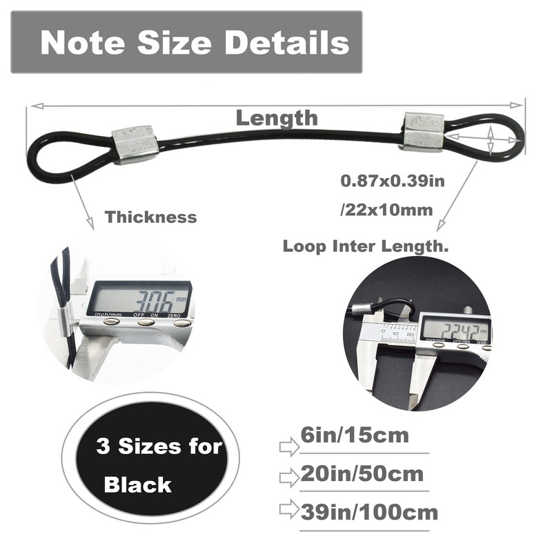 Bytiyar 1/8"(3mm) Wire Diam Stainless Steel Cable Eyelets Loops Short