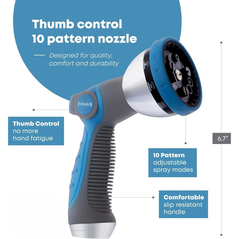 INNAV8 Garden Hose Nozzle Sprayer Heavy Duty - Features 10