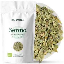 Organic Senna Tea 100 g (50 Cups) | Senna Leaf Tea, Cut Sennes Leaves | 100% Senna Leaves Replantea