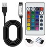LANAFAY 5V-24Keys USB IR RGB Strips Controller 16 Colors 5