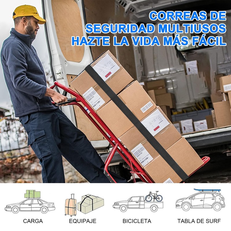 SUKYBUE Correas de Amarre Resistentes de hasta 600 LB, Ajustable