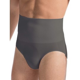 Farmacell 411 (Grey, S) Men's Shaping Cotton Control Briefs with Waist Girdle - Flat Tummy - Back Support – Man’s Shapewear