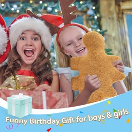 NXCHIZS Dino Nugget Pillow Plush, Funny Chicken Nugget Plushie Birthday Gift, Dino Decorative Throw Pillow for Kids Room Decor, Dinosaur Stuffed Animal Idea Birthday Gift for Teens Kids and Adult