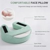 Massage Headrest for Bed with Arm Rest, Adjustable Massage Face