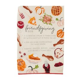 Mud Pie Trim Towel, Friendsgiving, 26" x 16 1/2"