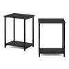 Furinno Simplistic Metal Frame End Table, 2-Pack, Espresso