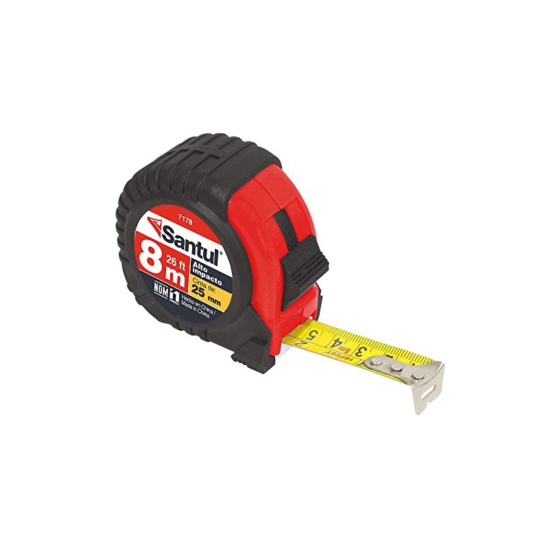 Santul 7178 Flexómetro 8 m, Contra Impacto