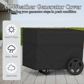 BERPET Generator Wheel Kit for Champion 2800–4750W & 3000–5500W Generators – 8” Never-Flat Tires, 2 Folding Handles, Hardware & Weather-Resistant Cover for Inverter Generator Mobility