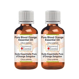 Greenwood Essential Pure Blood Orange Essential Oil (Citrus sinensis) Steam Distilled 100ml x 2 (6.76 oz)
