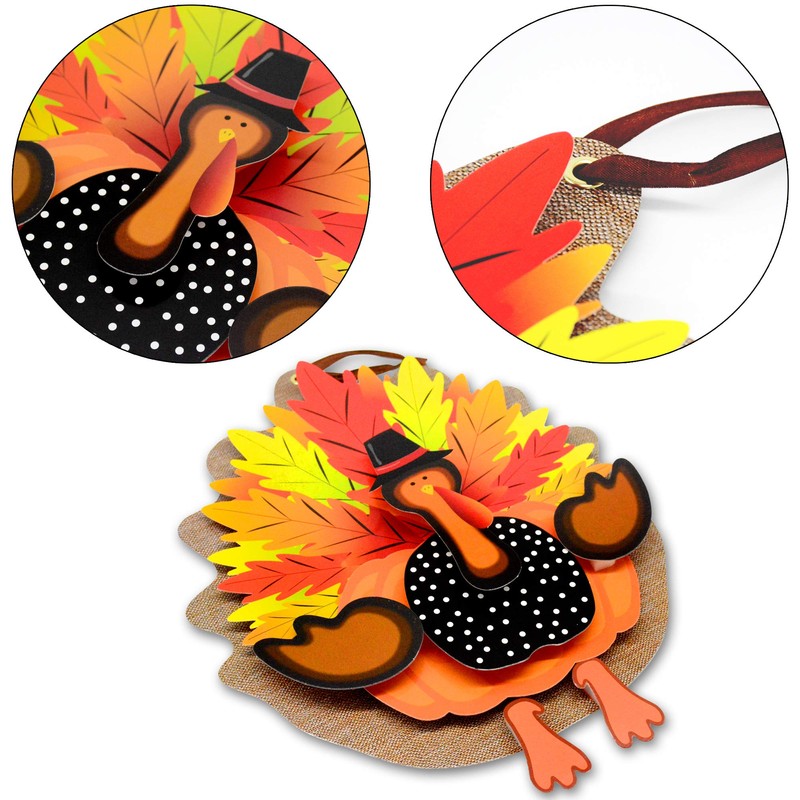 Thanksgiving decorations 3D Turkey Decor Door Hanger