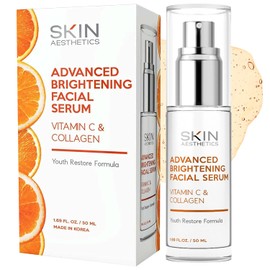 Skin Aesthetics Suero De Vitamina C Con Colágeno: Tratamiento Para Manchas Oscuras, Aclaramiento De La Piel, Antienvejecimiento Y Acné. Productos Coreanos Para El Cuidado De L Vitamina C Y Colágeno