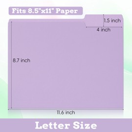 File Folders 8.5x11, 100 Packs Manila File Folder, 1/3 Cut Tab for Easy Labeling and Organization Letter Size, for Home, Office, School Filing