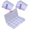 6 Piezas Caja Organizadora de15 divisiones Para Decoración De Uñas