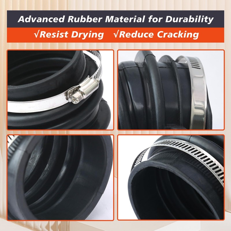Mhrxusd 17881-AA020 17882-AA020 2Pcs 3.3L Engine Air Intake Hose with
