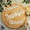 3 Pieces Wooden Grateful Thankful Blessed Wall Decor,Home Sign Wall