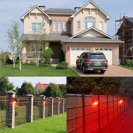 ChunHee Solar Alarm Strobe Light with Remote Control Motion Sensor Detector Outdoor Alarm 129db Sound Security Siren IP65 Waterproof Protected for Villa, Chicken coop, Barn, Farm, Yard