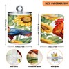 Zhirexin Sunflower Rooster 2PC Airtight Transparent Plastic Storage Jar, Food