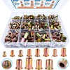 Rivet Nut Kit, 470Pcs SAE & Metric UNC Rivet Nut,