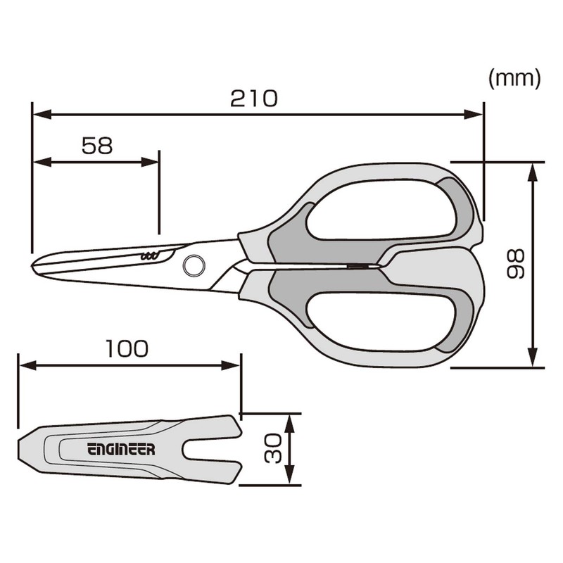 Engineer PH-57 Best Combination Professional Grade Japanese Stainless Steel Scissors