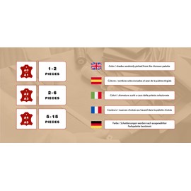 Leather Pieces - Various Leather Bundles in Various White Shades, Leather Cut, Extra Large Pieces, High-Quality for Sewing, Leather Working, Crafts, Covering, Decoration, 0.6 kg - Minimum DIN A1