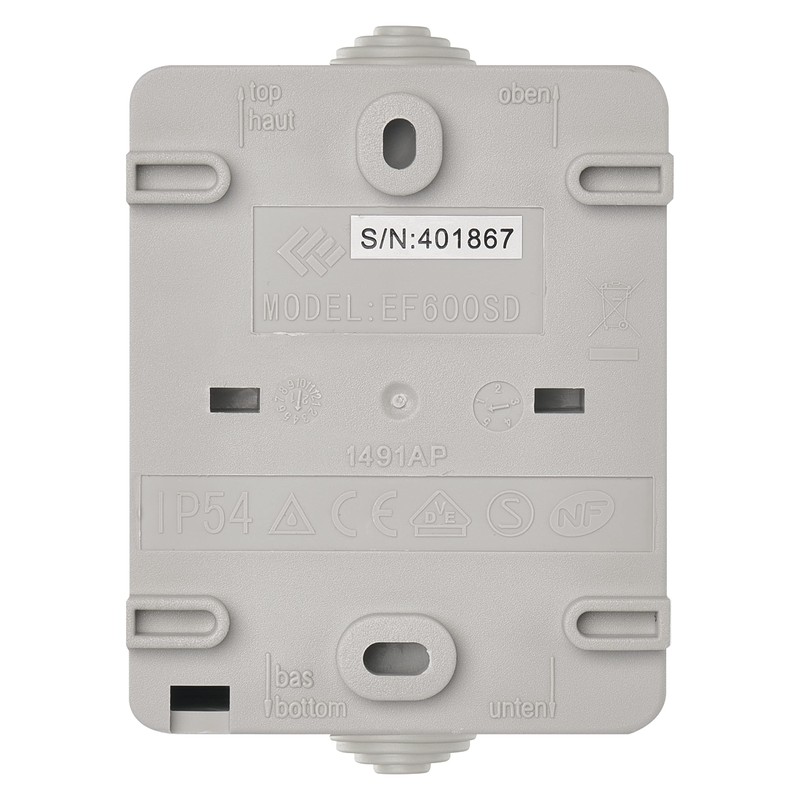 EMOS Waterproof Bell Switch with Rocker Switch Grey Black Colour