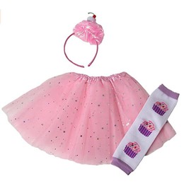 Making Believe Girls Fairy Princess Tutu, Cupcake Leg Warmers & Headband Dress Up Set - Pink