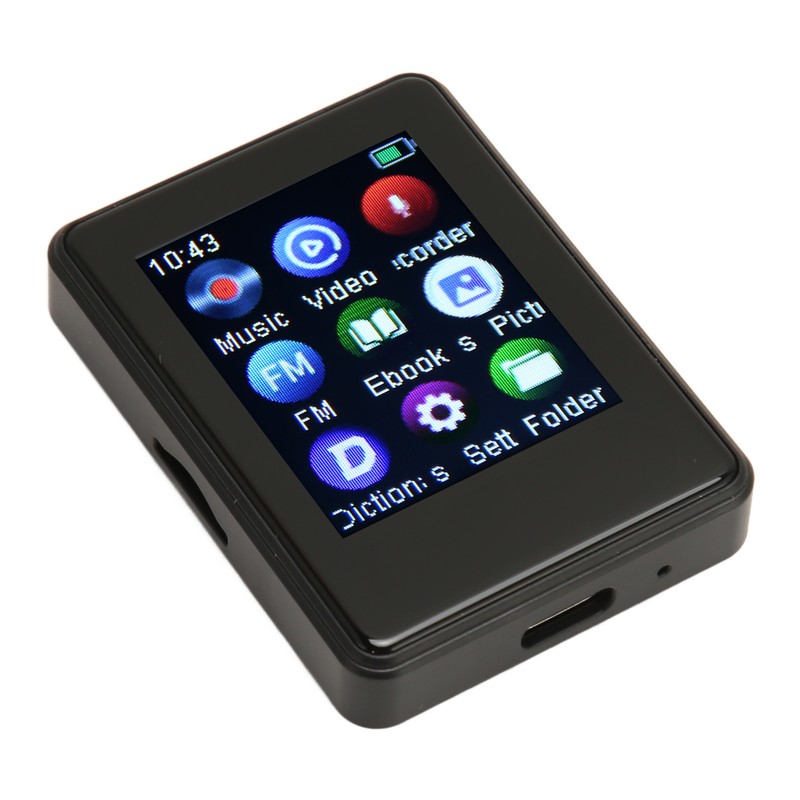 MP3 Player Bluetooth 5.0 HiFi Sound 1.77in Full Touch Screen