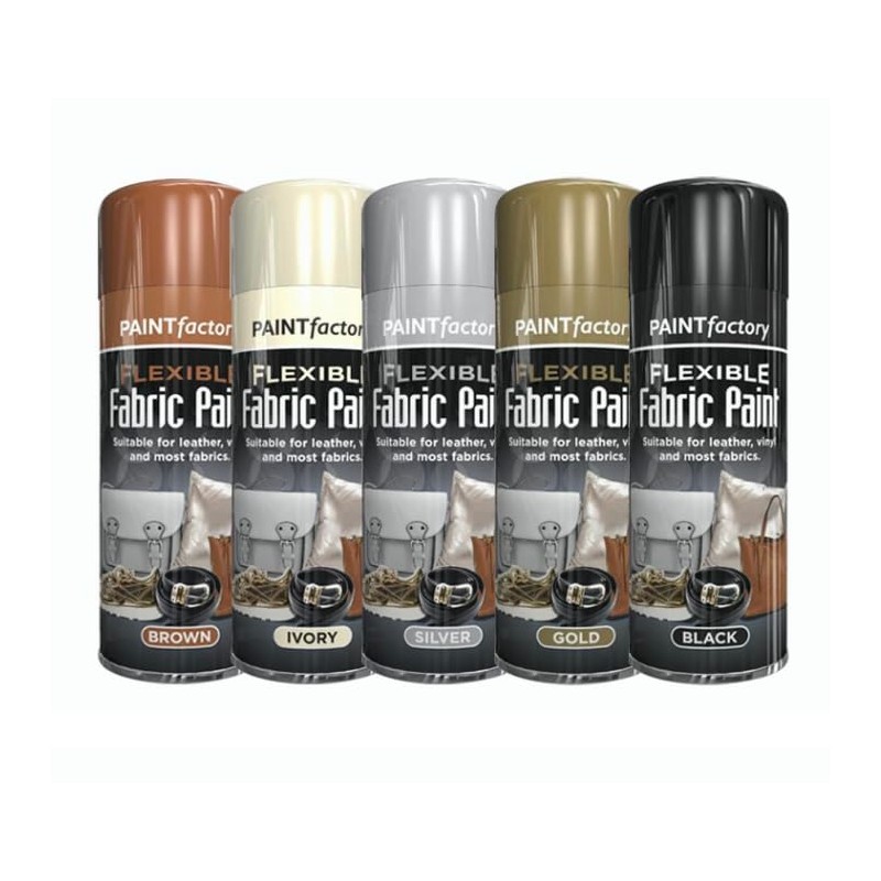 Paint Factory Black Flexible Fabric Spray Paint, Suitable for Leather