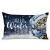 Rustic Christmas Winter Cat Pillow Covers 12x20, Cat Lover Lady