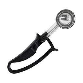 Zeroll 2030 Universal Standard Length EZ Disher Food Portion Control Scoop Designed for Right or Left Hand Use Dishwasher Safe NSF Approved, 1 3/4-Inch, Black