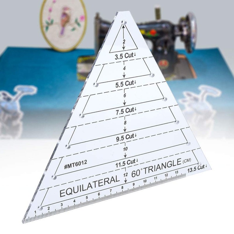 Quilting Ruler, Triangle Patchwork Ruler Acrylic Cutting Ruler Quilting Templates