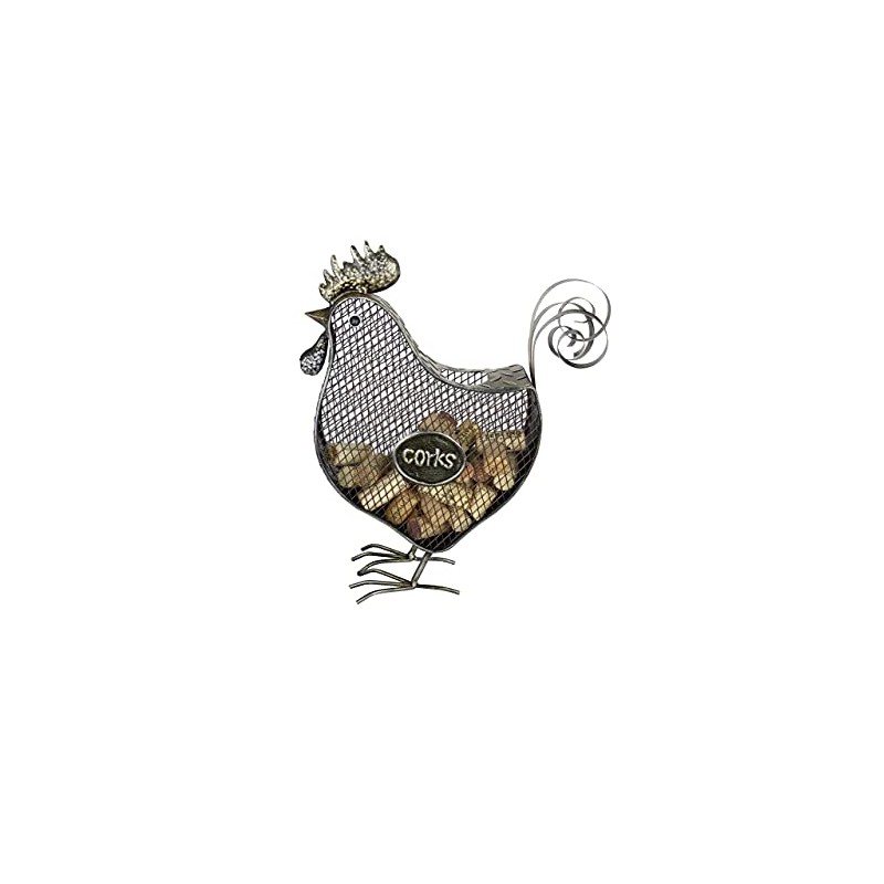 Wine Bodies Rustic Rooster Metal Cork Keeper