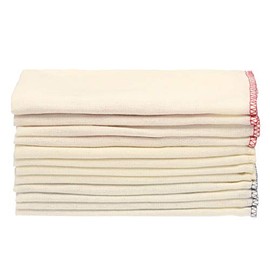 MUJI MCB36A7A Fallen Cotton Mixing Dish Towels, Set of 12, with Collar, Produced, Approx. Width 15.7 x Depth 15.7 inches (40 cm) x Depth 15.7 inches (40 cm)