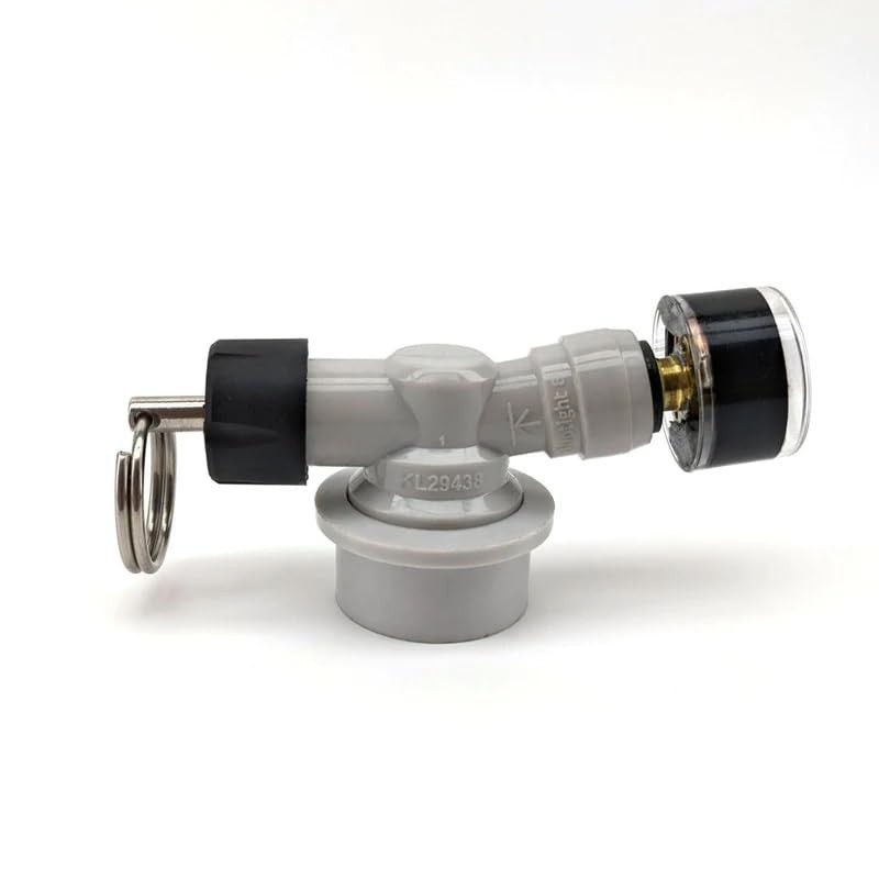 Bunging Valve with Pressure Gauge 0-2 Bar Bend Valve with