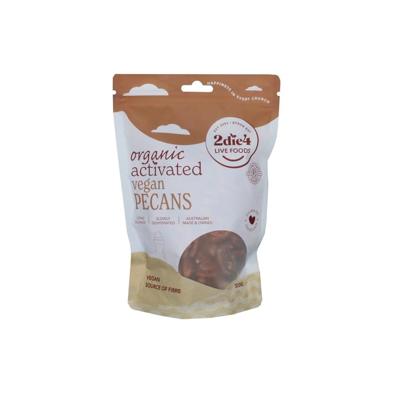 2Die4 Live Foods Activated Organic Pecans 300 g