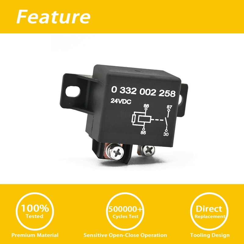 GROBARPART 0332002258 Fit for Bosch Normal Open Power Relay, 24V