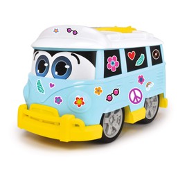 Dickie Toys 204114001 ABC Sunny Surfer Van Toy Car, Ideal for The Sandpit and Beach, with Sticker Sheet, Opening Roof, from 12 Months, Multicoloured