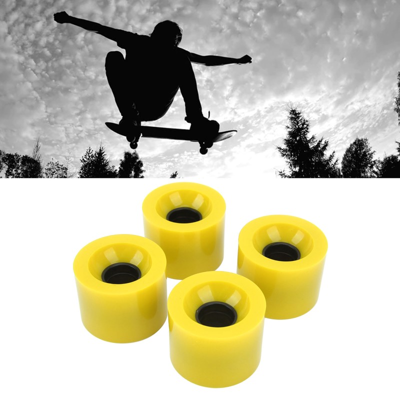 4PCS PU Skateboard Wheel Replacement Low Noise Multifunctional Land Surfboard