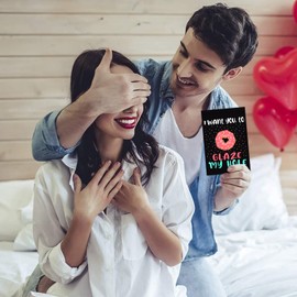 PETCEE Valentines Day Card for Him Her 4"x6" Funny Valentines Day Card Naughty Valentines Day Gifts Cards for Boyfriend Girlfriend Husband Wife Men Women Anniversary Birthday Greeting Cards with Envelope