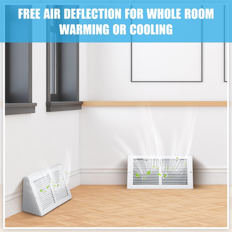 1 Pcs Baseboard Vent Covers with Damper Duct Opening: 14