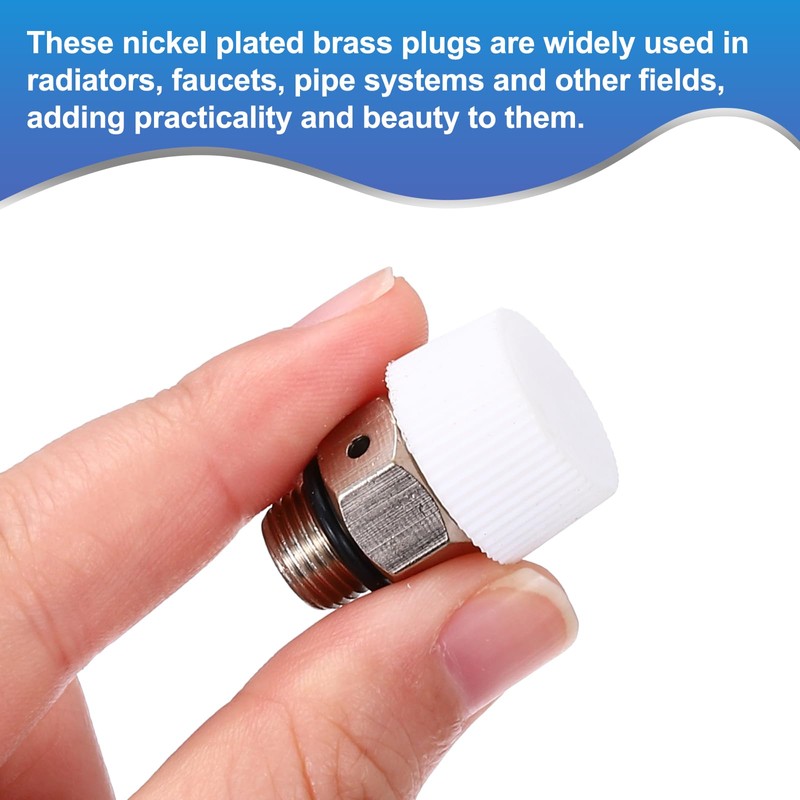 PATIKIL 1/8" BSP Male Thread Manual Radiator Air Vent Valves,